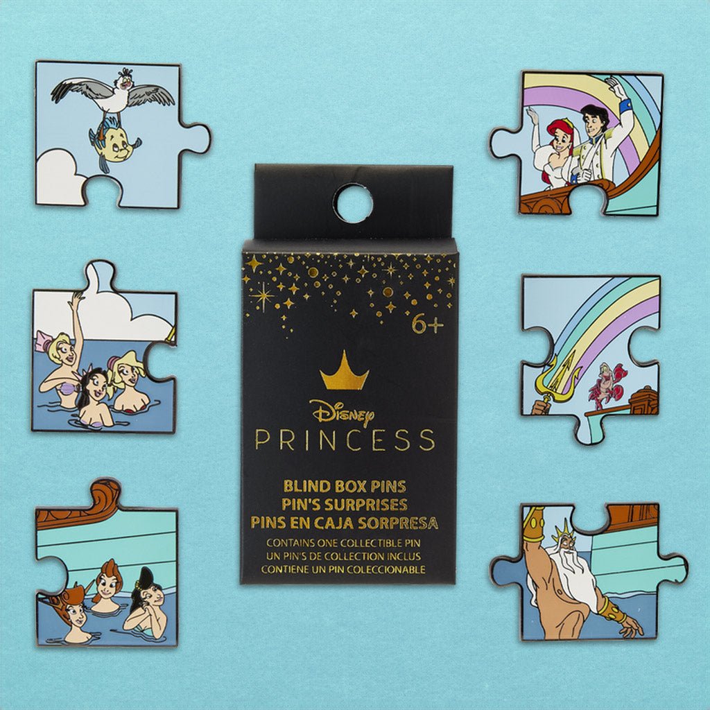 Loungefly x Disney Little Mermaid Tritons Gift Puzzle Blind Box Mystery Pin - GeekCore
