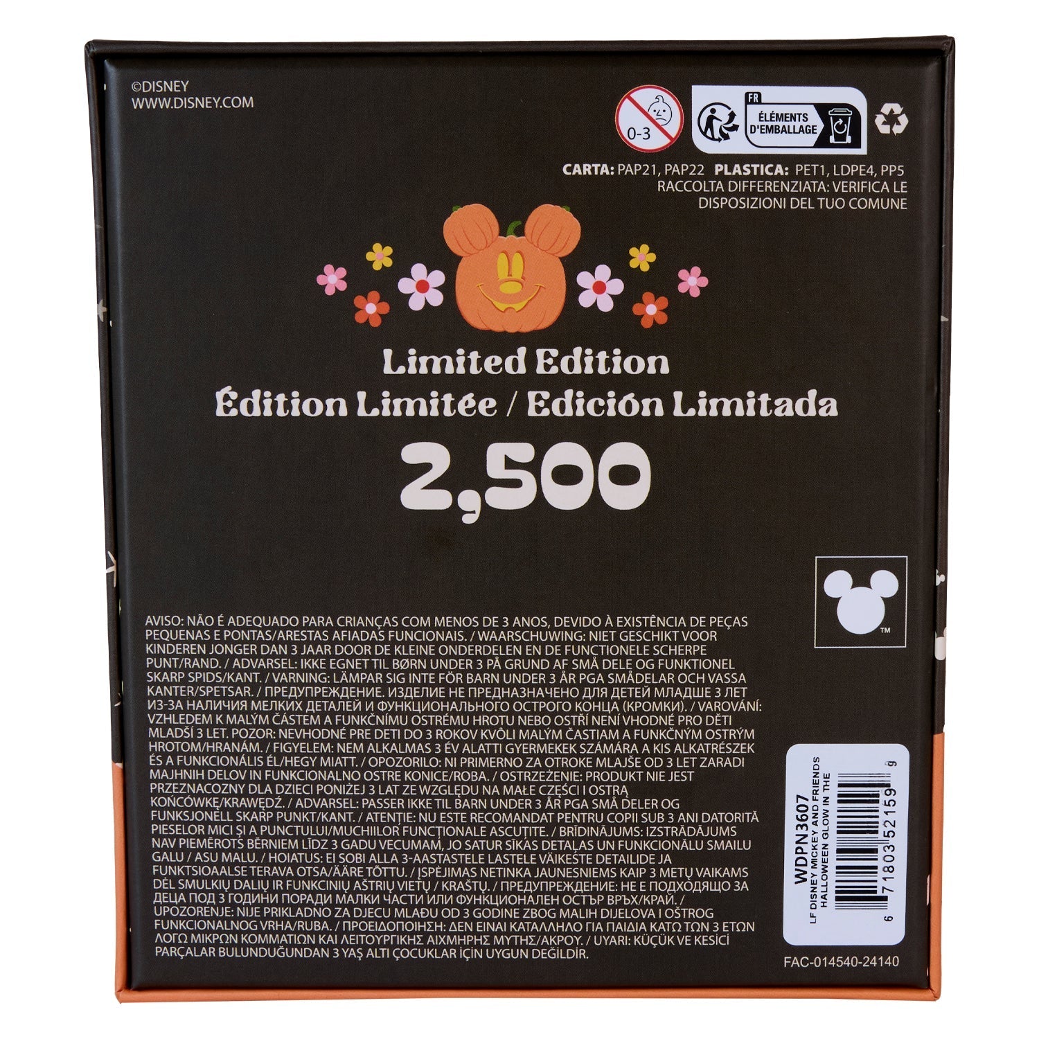 Loungefly x Disney Mickey and Friends Halloween Glow In The Dark Sliding 3