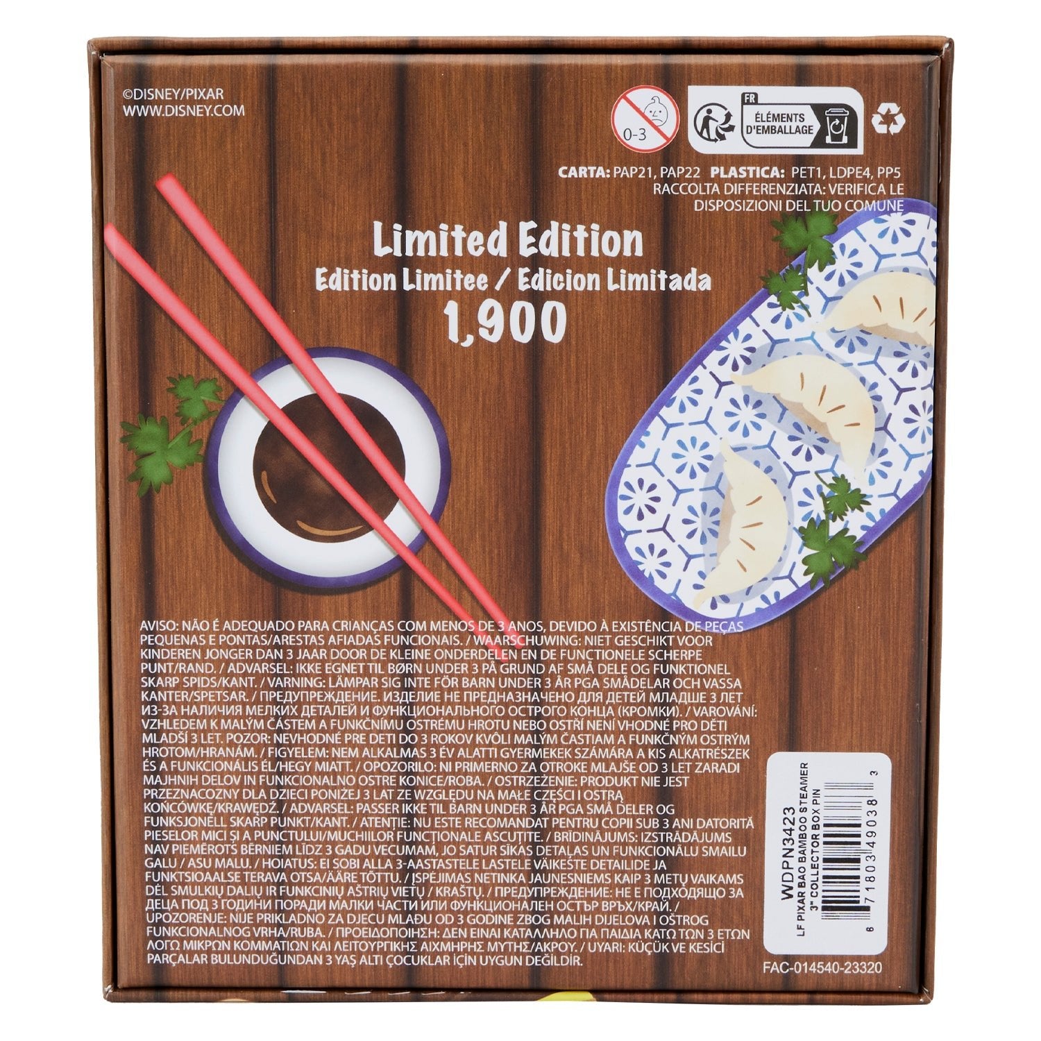 Loungefly x Disney Pixar Bao Bamboo Steamer 3 Inch Pin - GeekCore