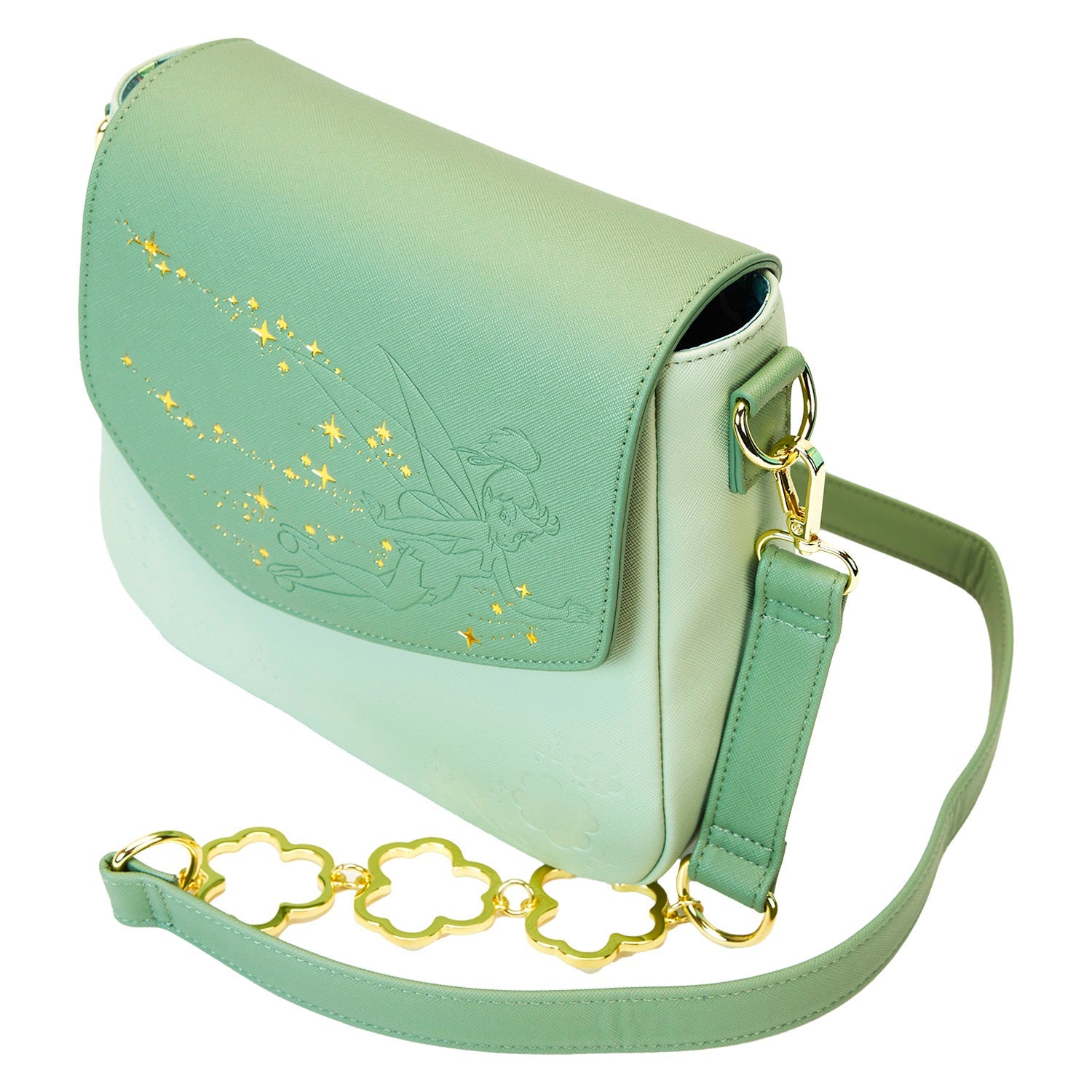 Loungefly x Disney Tinker Bell Four - Leaf Clover Crossbody Bag - GeekCore