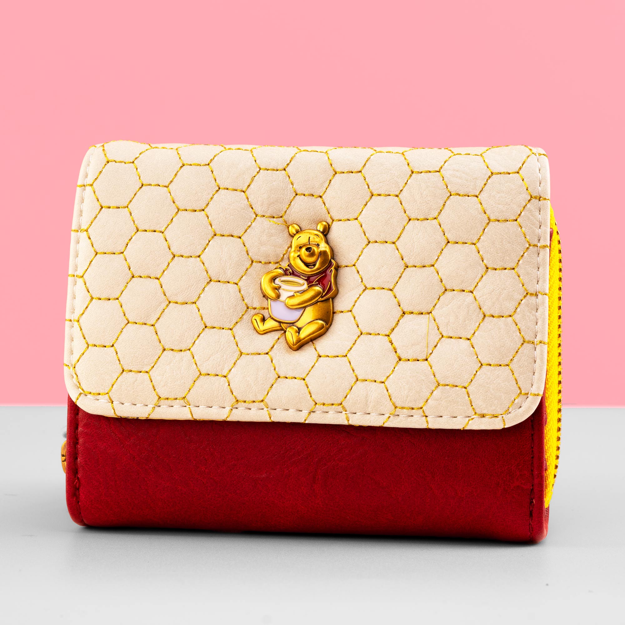 Loungefly x Disney Winnie the Pooh Minimalist Honeycomb Quilted Wallet - GeekCore