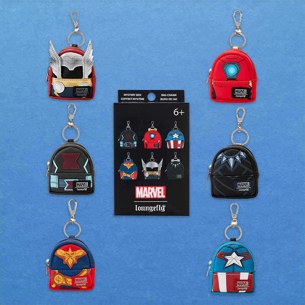 Loungefly x Marvel The Avengers Mini Backpack Mystery Keychain - GeekCore