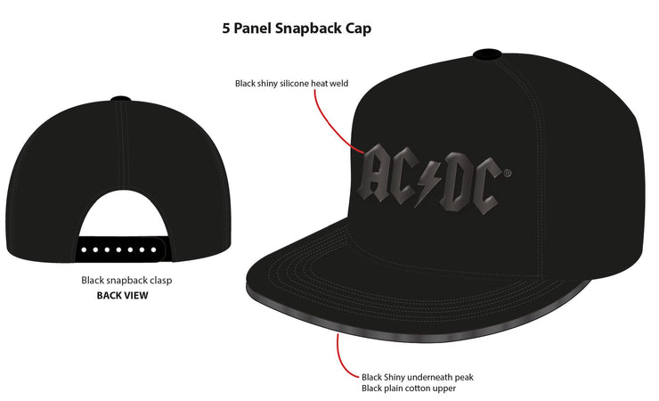 AC/DC-Shiny Black Logo(Snapback)