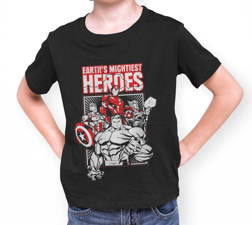 Kids Marvel Comics Avengers Earths Mightiest Heroes T-Shirt