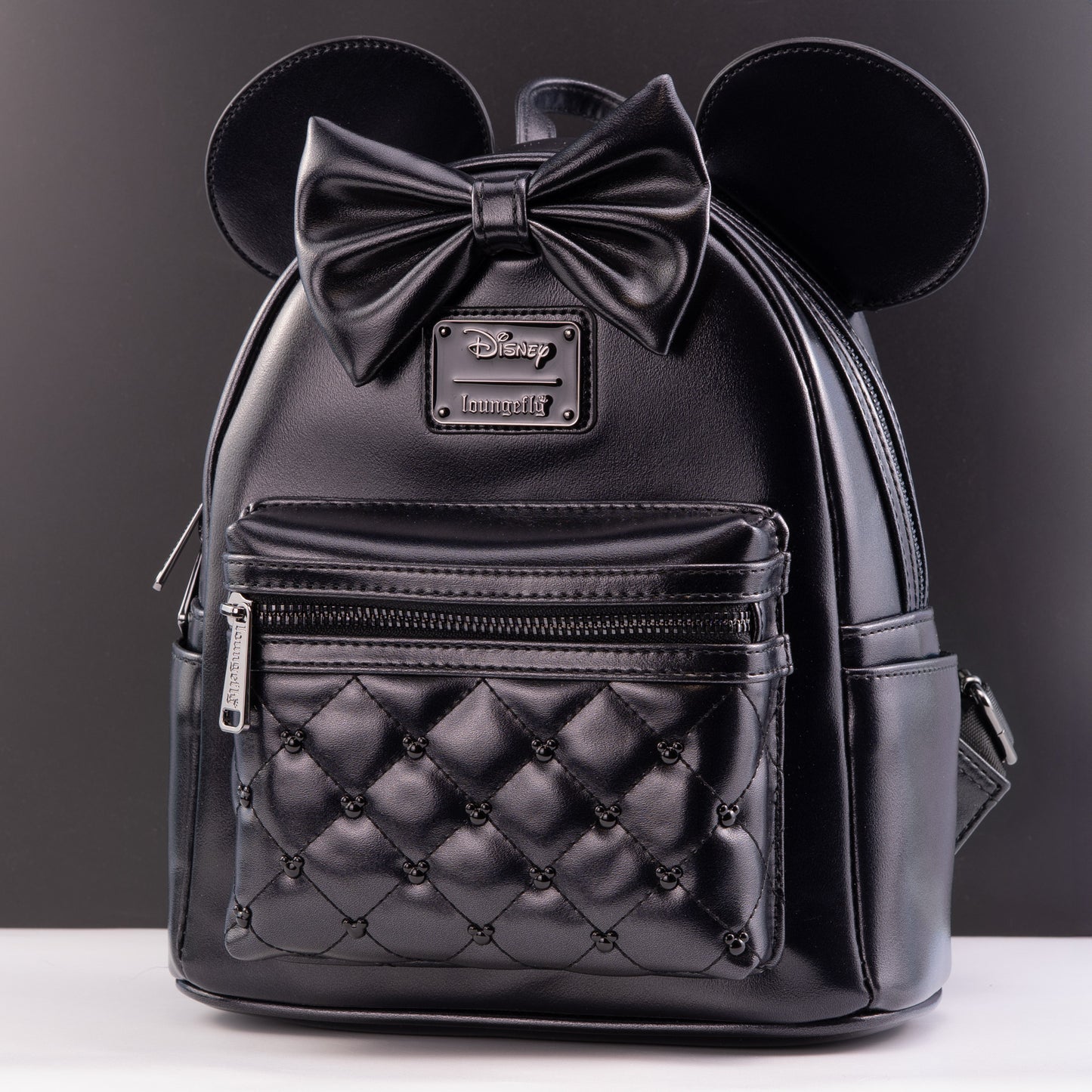 [OUTLET] Loungefly x Disney Minnie Mouse Midnight Black Quilted Mini Backpack
