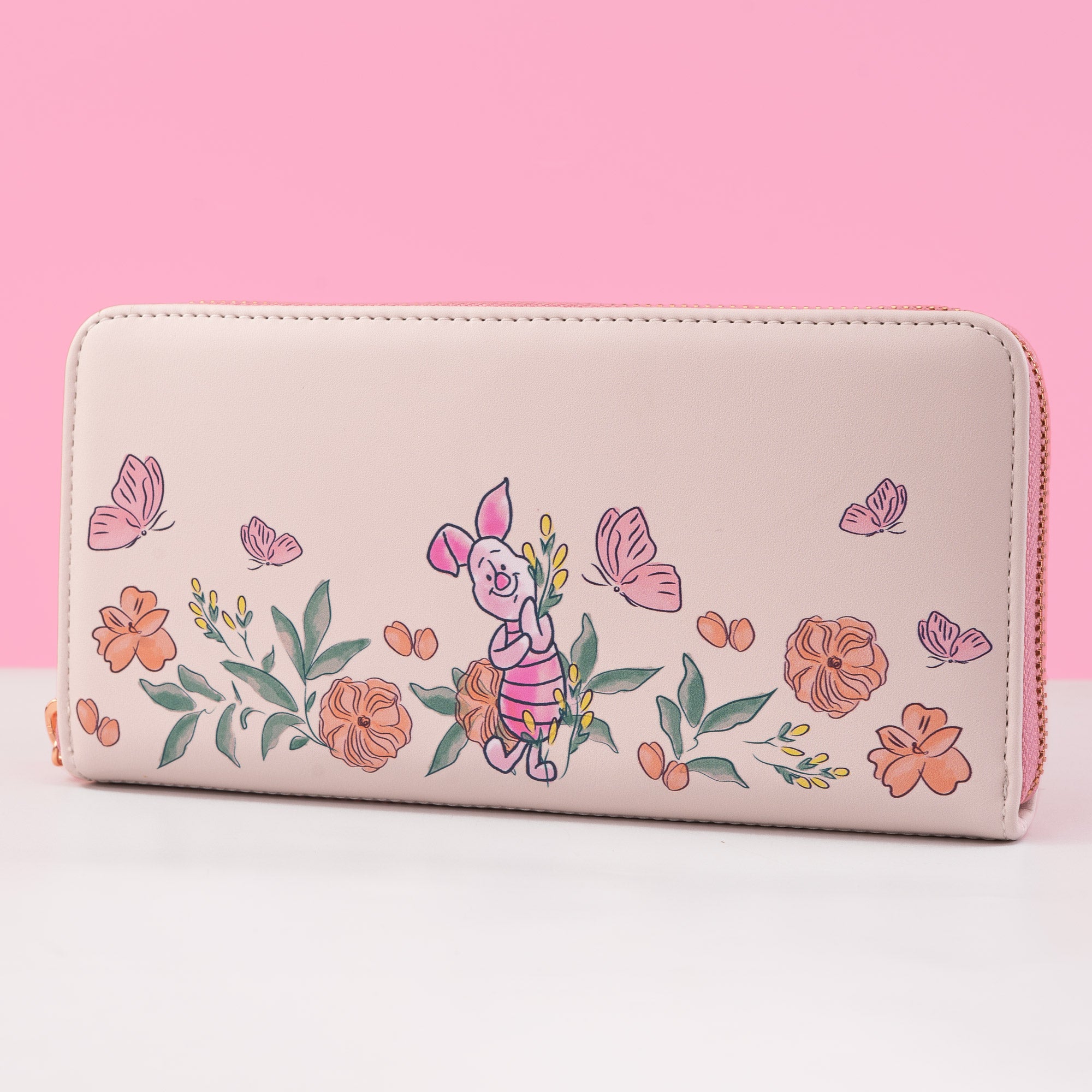Loungefly x Disney Winnie the Pooh Piglet Floral Zip Around Purse