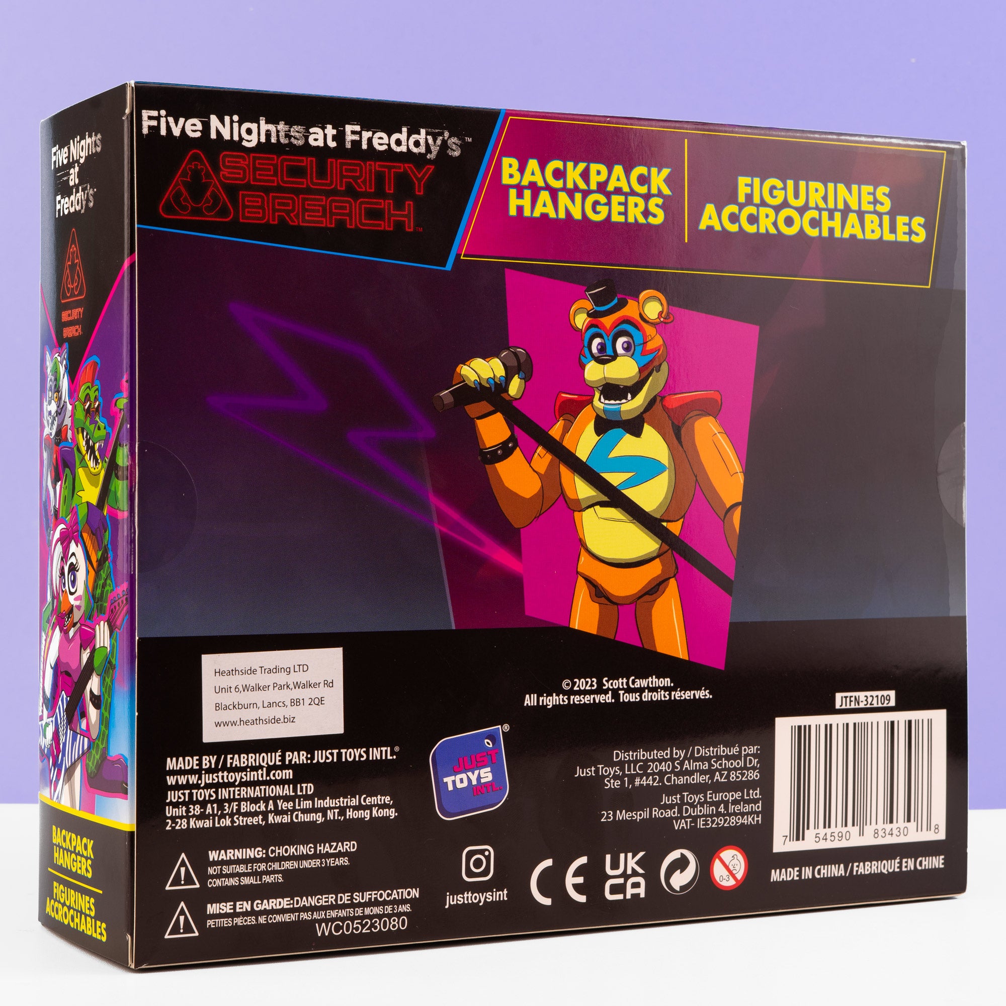 Five Nights at Freddy's: Security Breach Backpack Bag Clips 5-Pack