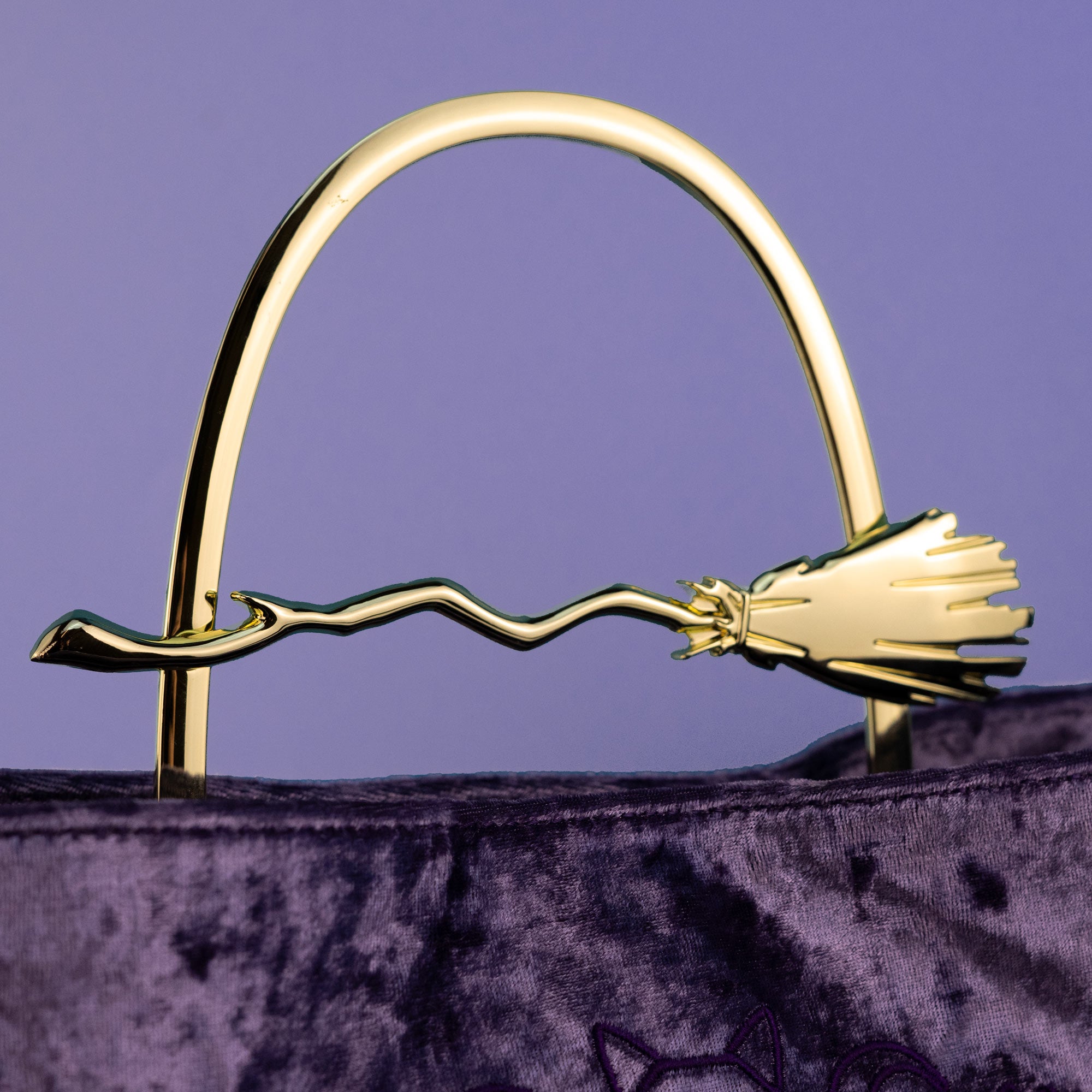 Loungefly x Disney Hocus Pocus Velvet Broom Handle Handbag