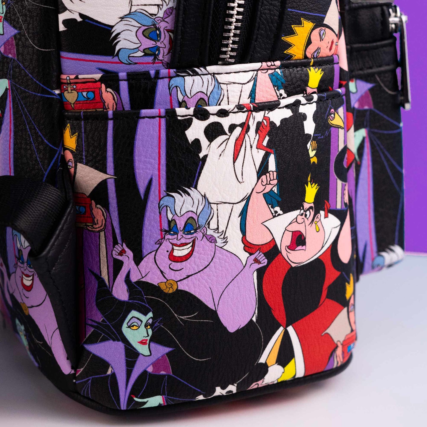 Loungefly x Disney Villains All Over Print Mini Backpack