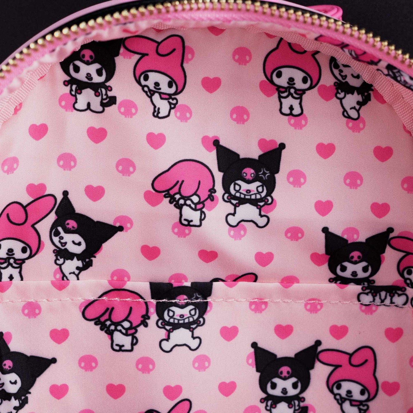 Loungefly x Sanrio My Melody and Kuromi Double Pocket Mini Backpack