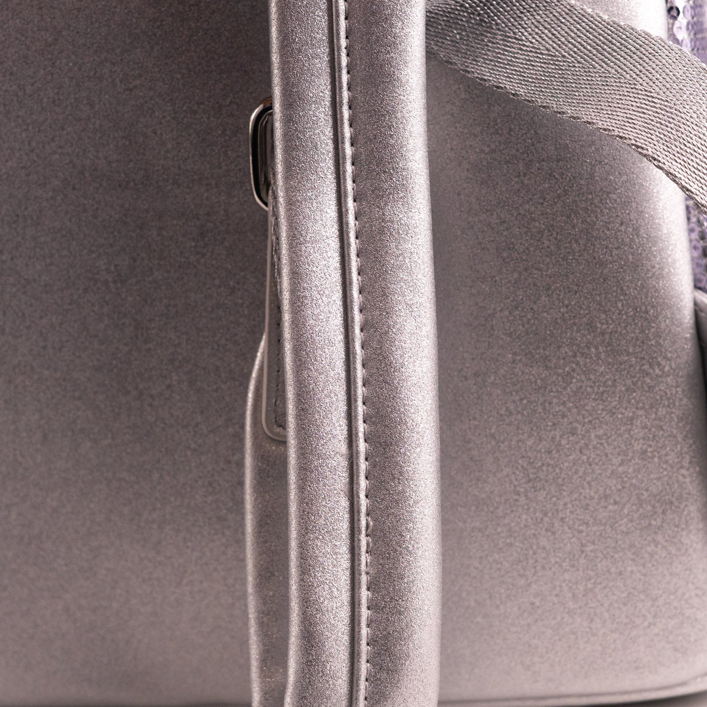 Loungefly x Disney Minnie Mouse Silver Sequin Mini Backpack