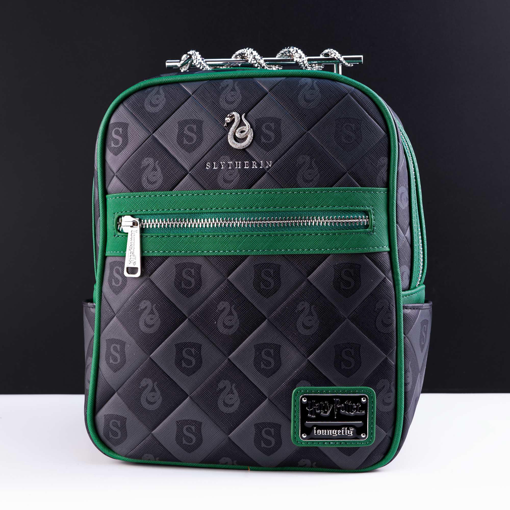 Loungefly x Harry Potter Slytherin Metal Snake Mini Backpack