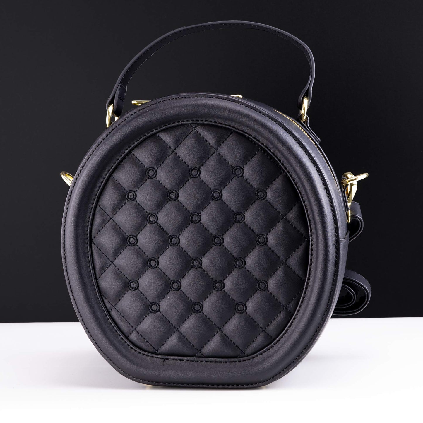 Loungefly Originals Black Quilted Pin Trader Crossbody Bag
