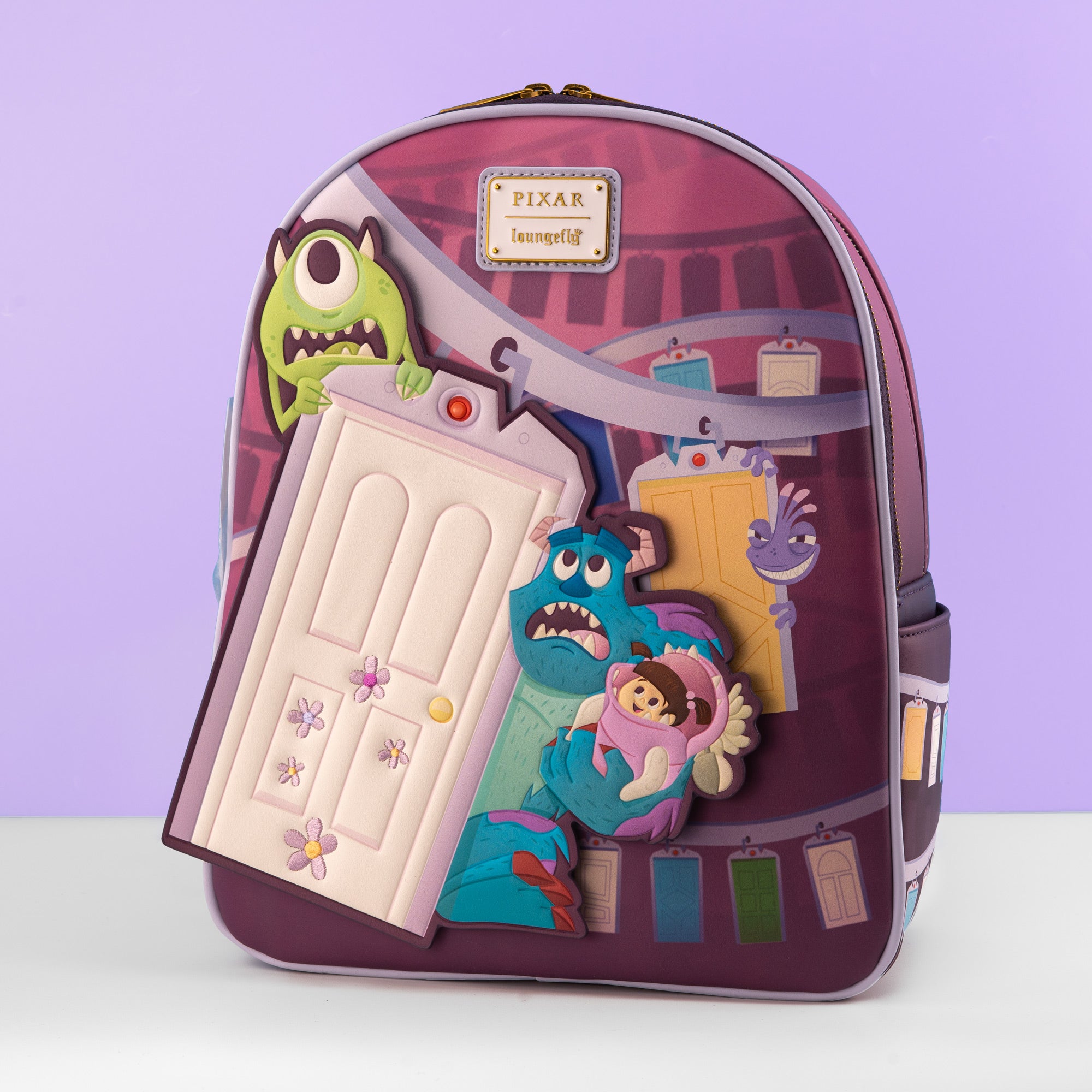 Loungefly x Disney Pixar Monsters Inc Mike and Sulley Door Scene Mini Backpack