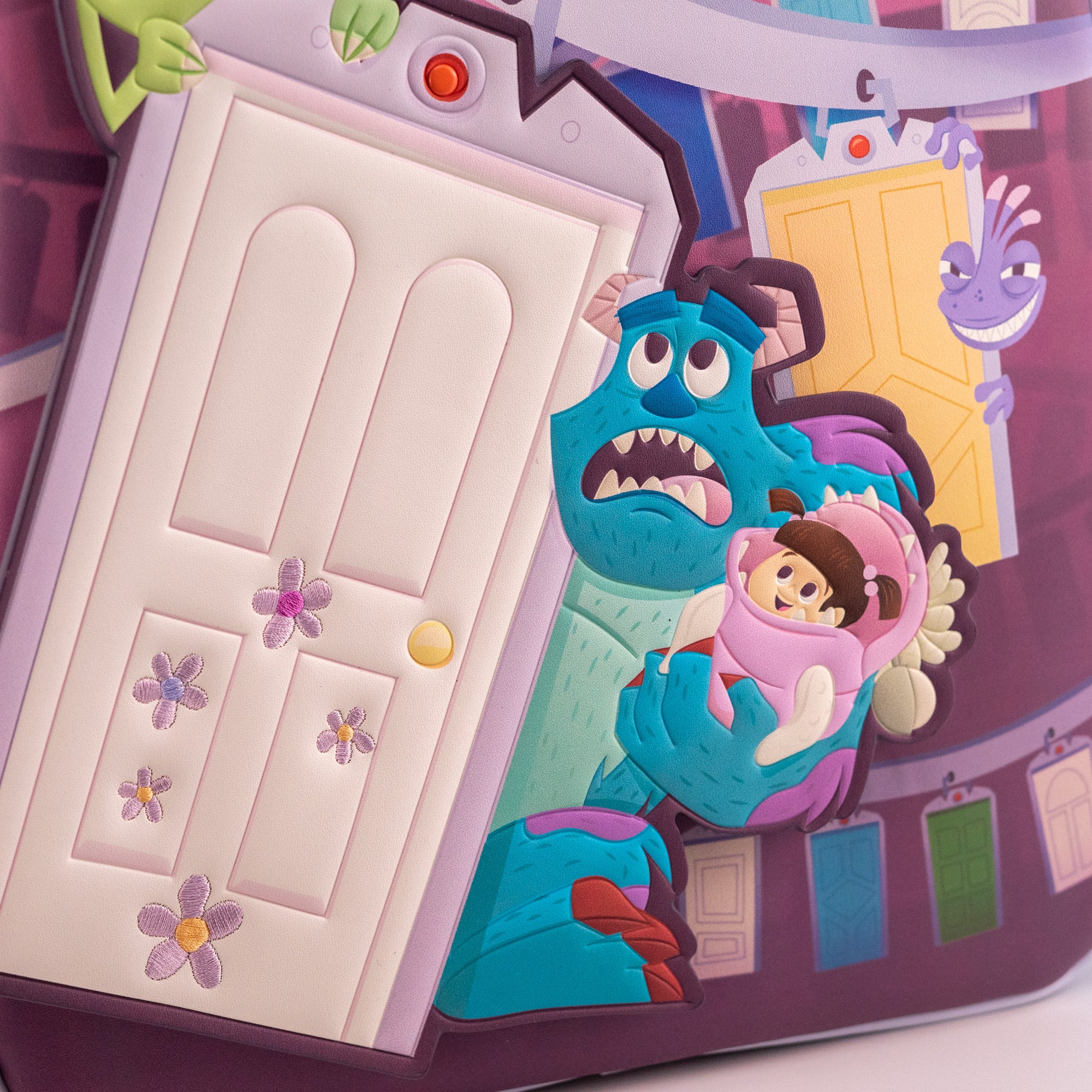 Loungefly x Disney Pixar Monsters Inc Mike and Sulley Door Scene Mini Backpack