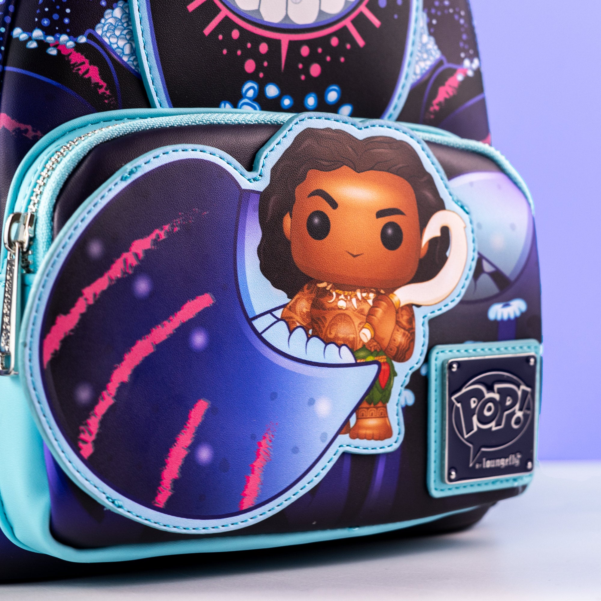 Loungefly x Disney Moana Tamatoa Vs Maui Mini Backpack
