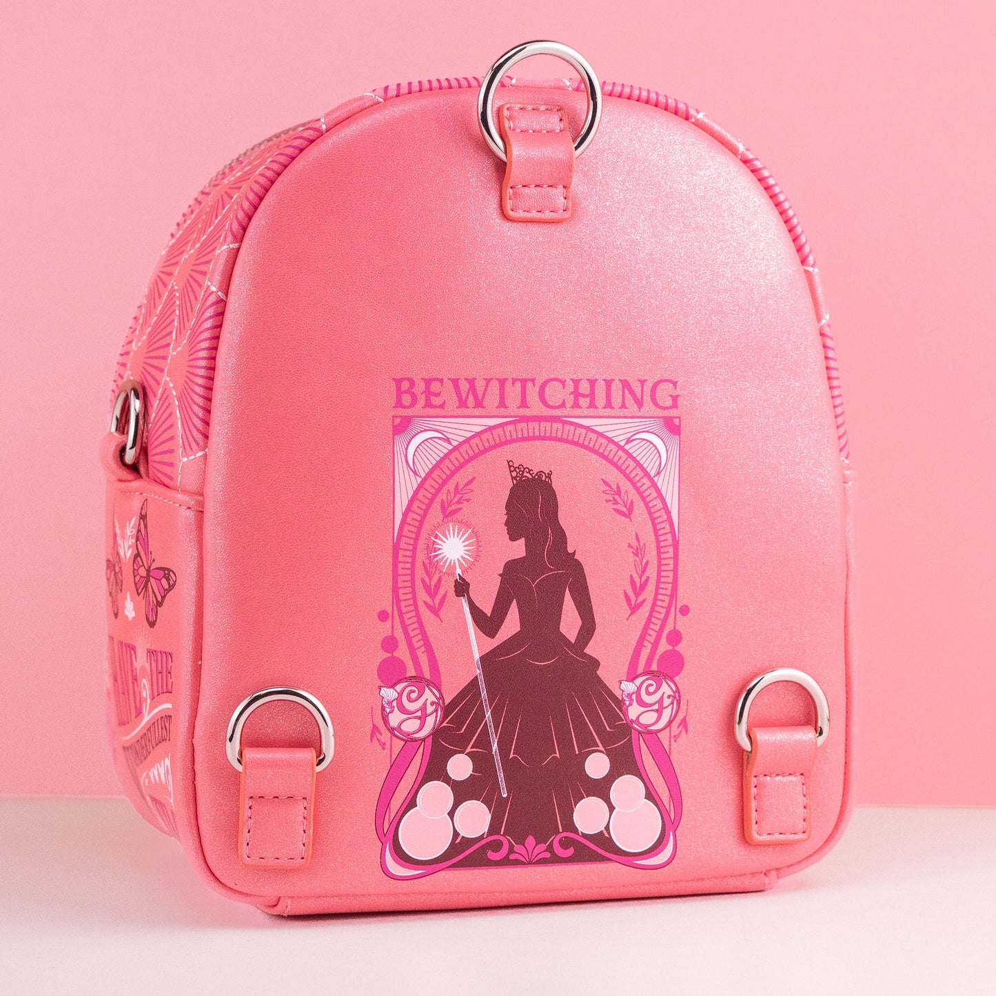 Loungefly x Wicked Glinda Pink Convertible Mini Backpack