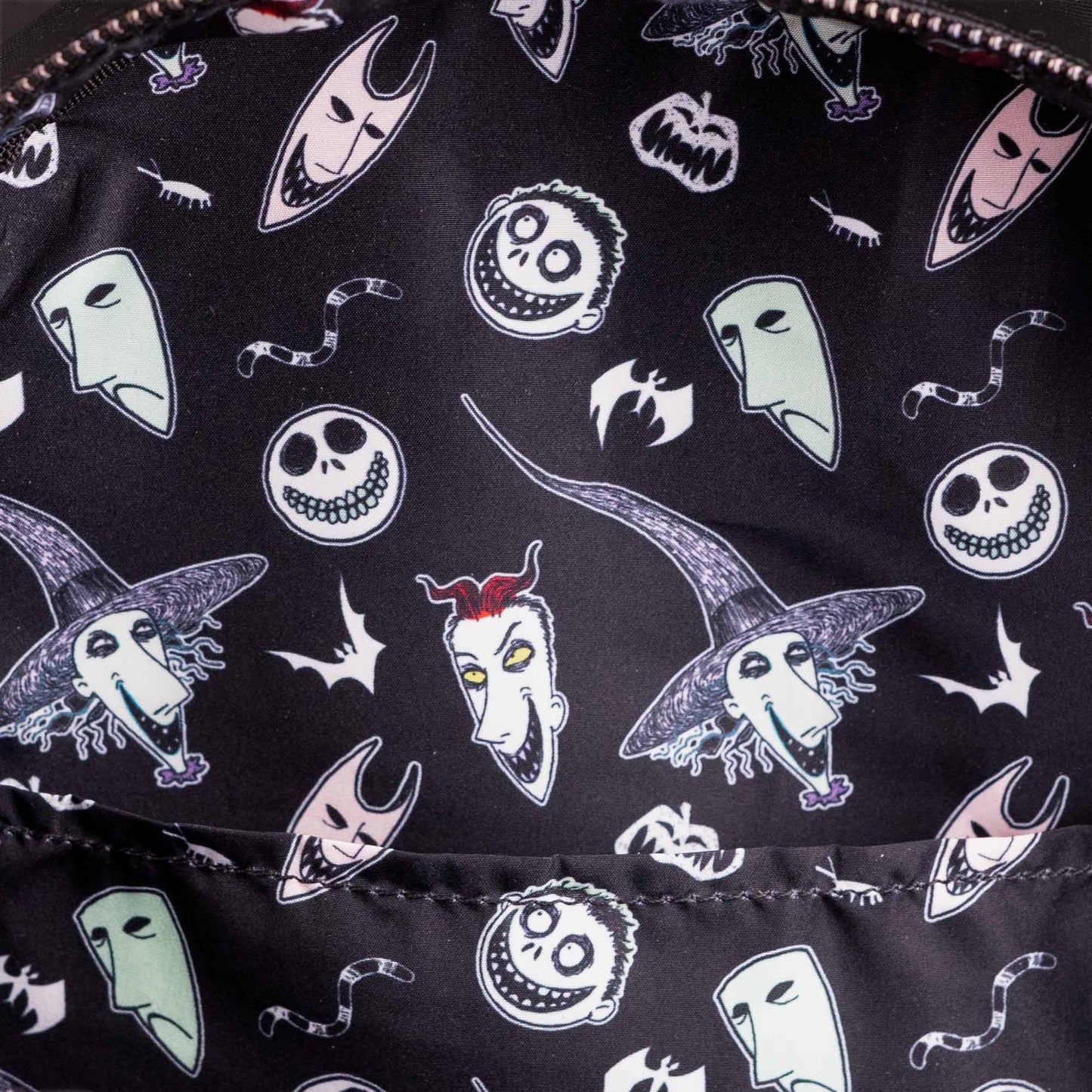 Loungefly x Disney The Nightmare Before Christmas Lock Shock Barrel Triple Pocket Mini Backpack