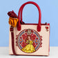 Loungefly x Disney Beauty & Beast Belle Red Stained Glass Mini Crossbody Tote
