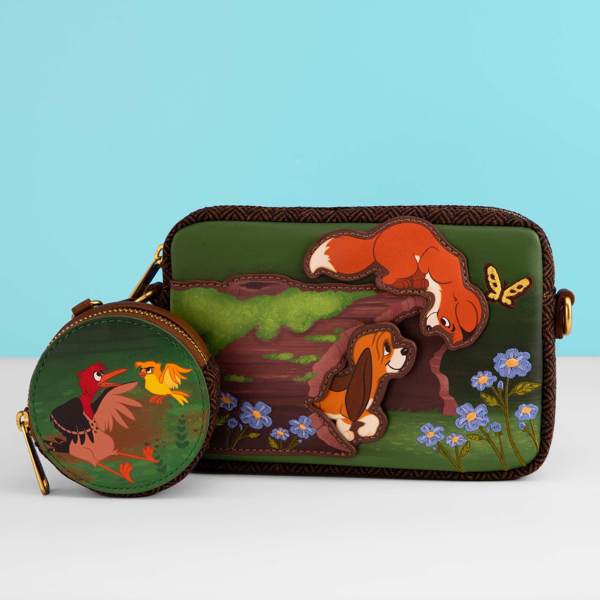 Loungefly x Disney The Fox And The Hound Tod & Copper Crossbody with Coin Bag