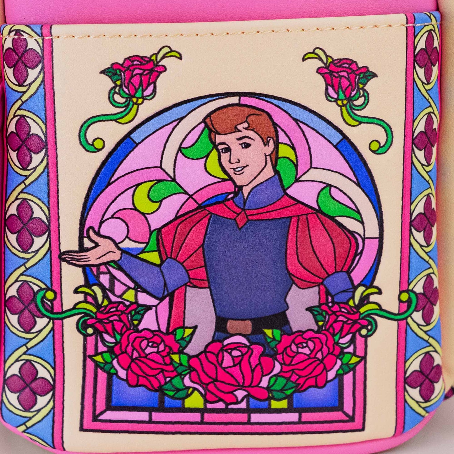 Loungefly x Disney Sleeping Beauty Aurora Stained Glass Mini Backpack