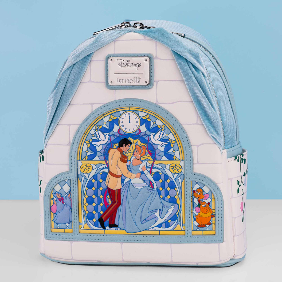 Loungefly x Disney Cinderella Blue Velvet Mini Backpack
