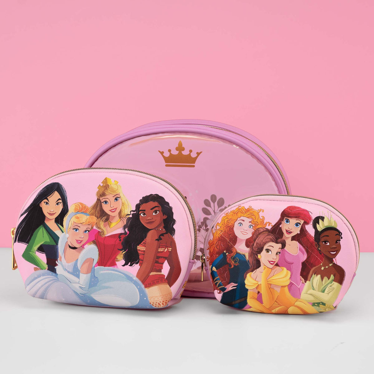 Loungefly x Disney Princess Floral 3 Piece Cosmetic Bag Set