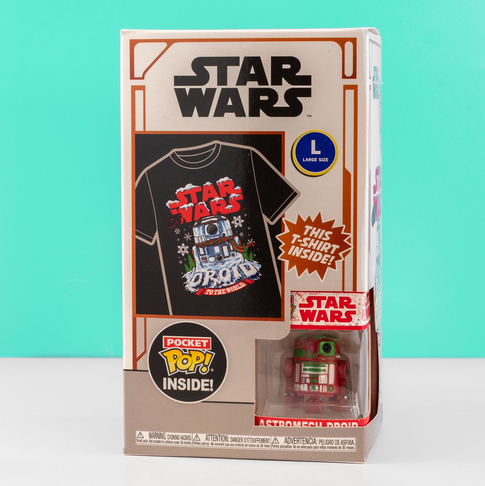 Holiday R2-D2 Pocket Funko Pop! Vinyl and Tee Set for Kids