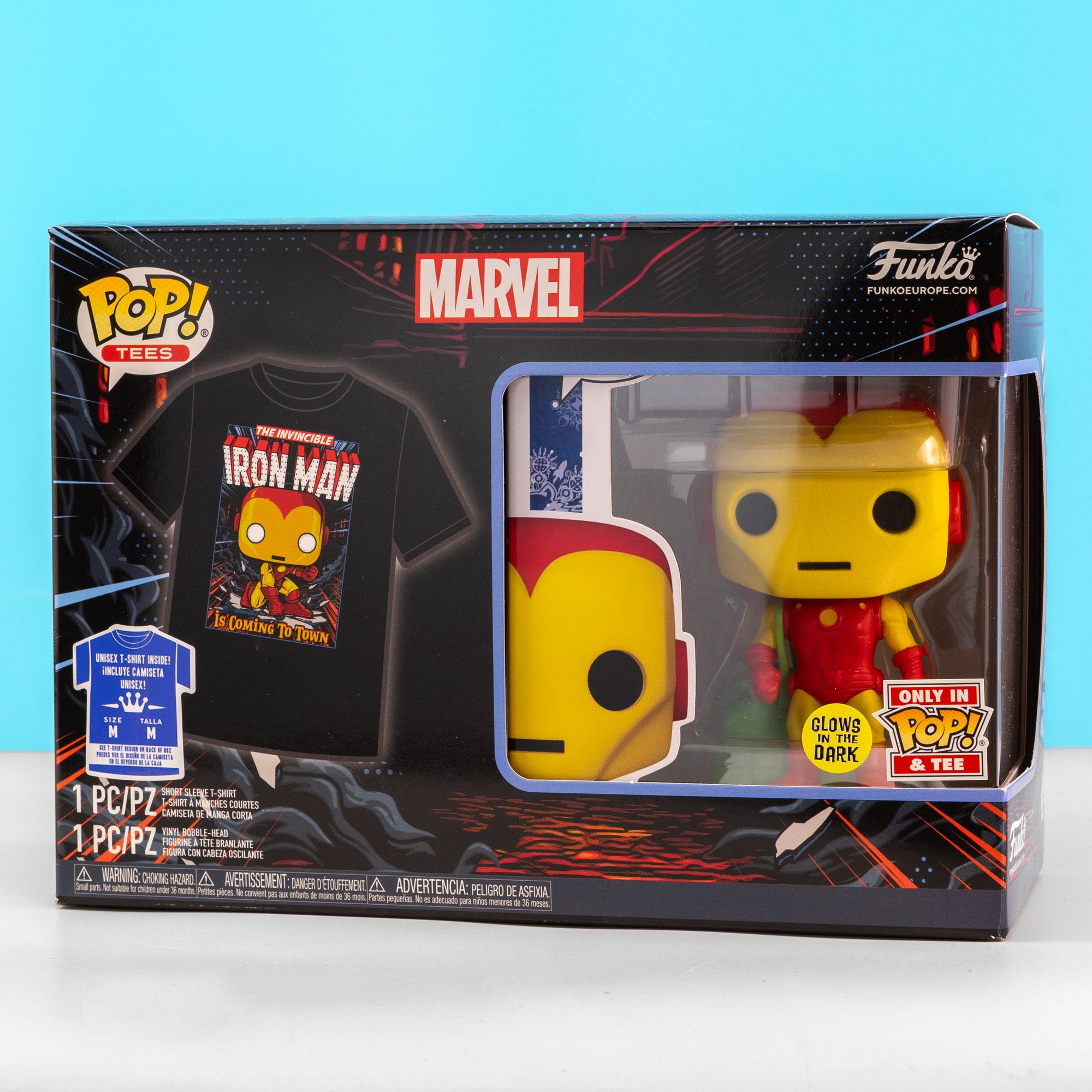 Marvel Holiday Iron Man Funko Pop! Vinyl and Tee Set