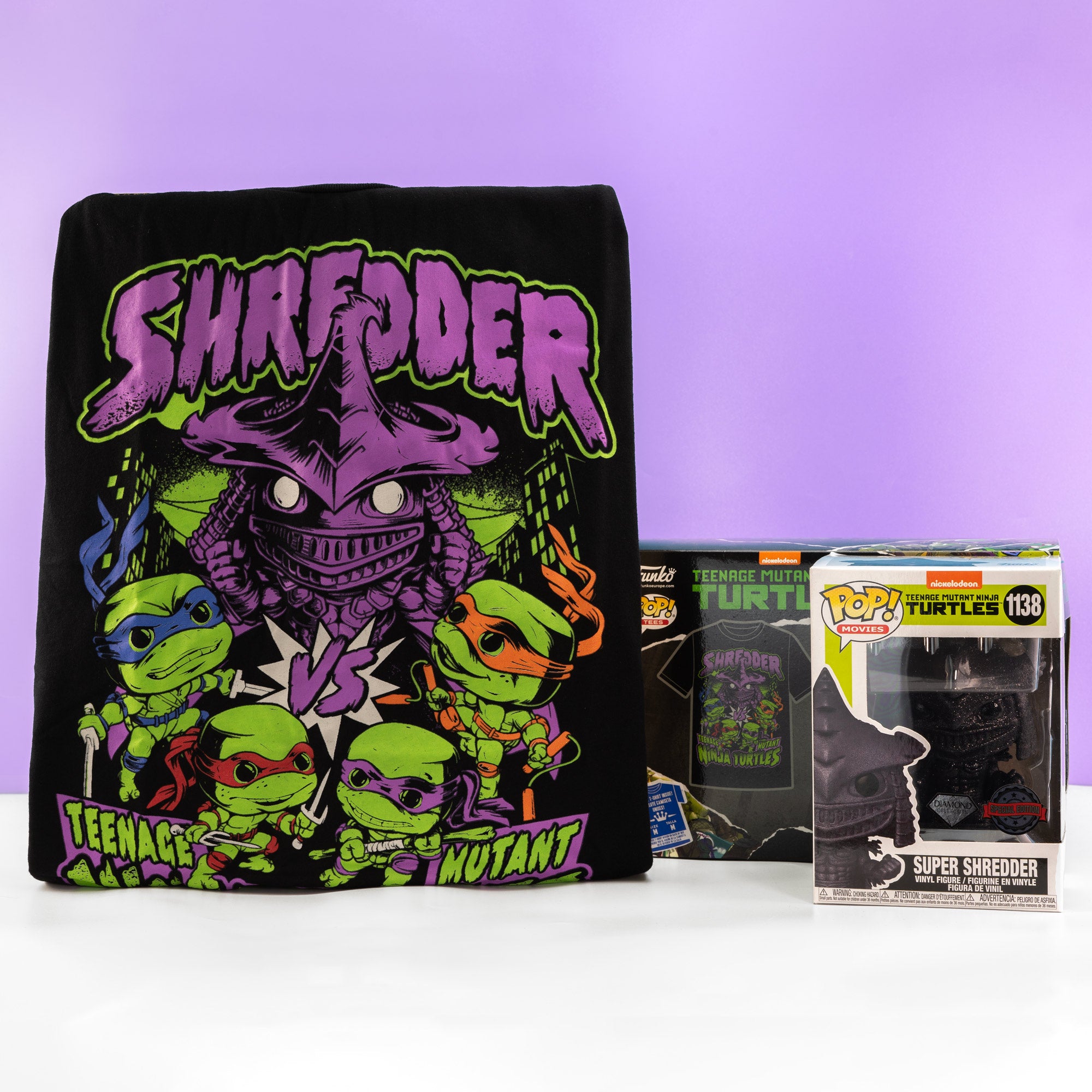 TMNT Shredder Pop! Vinyl and Tee Set