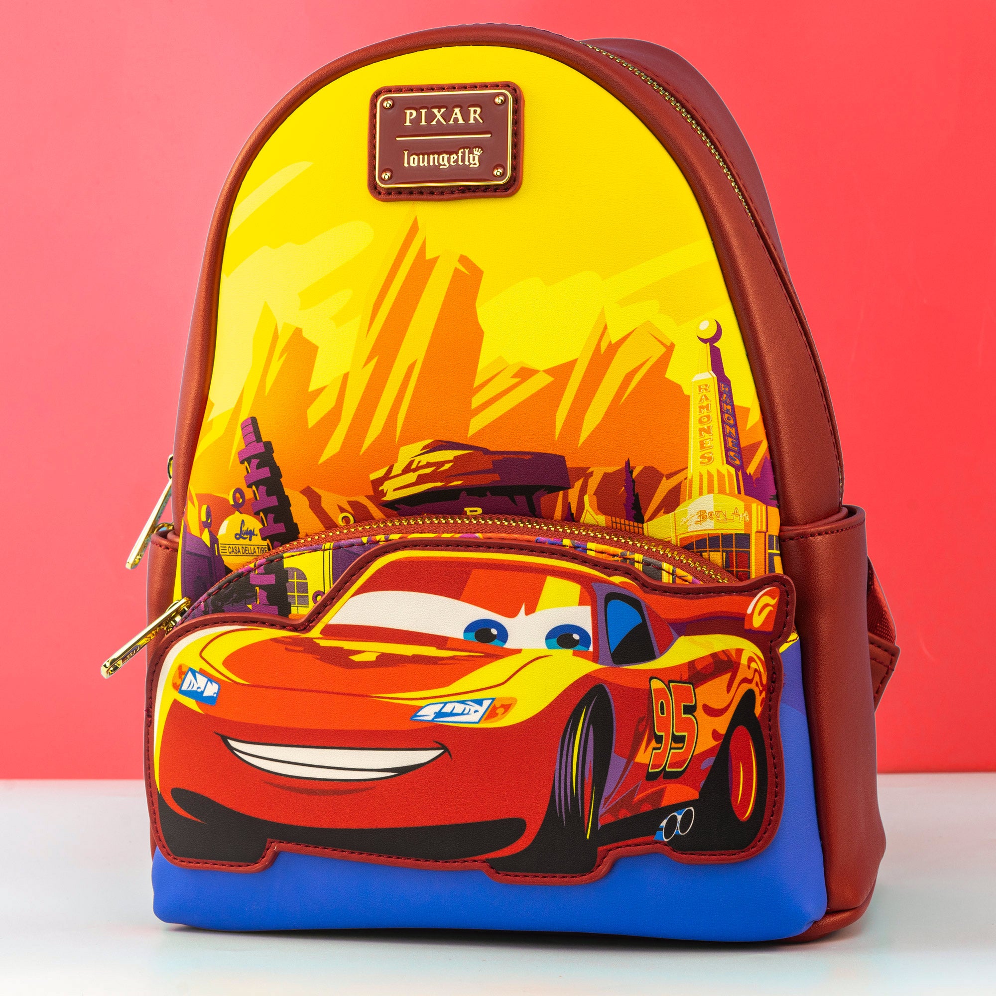 Loungefly x Disney Pixar Cars Lightining McQueen Radiator Springs Mini Backpack