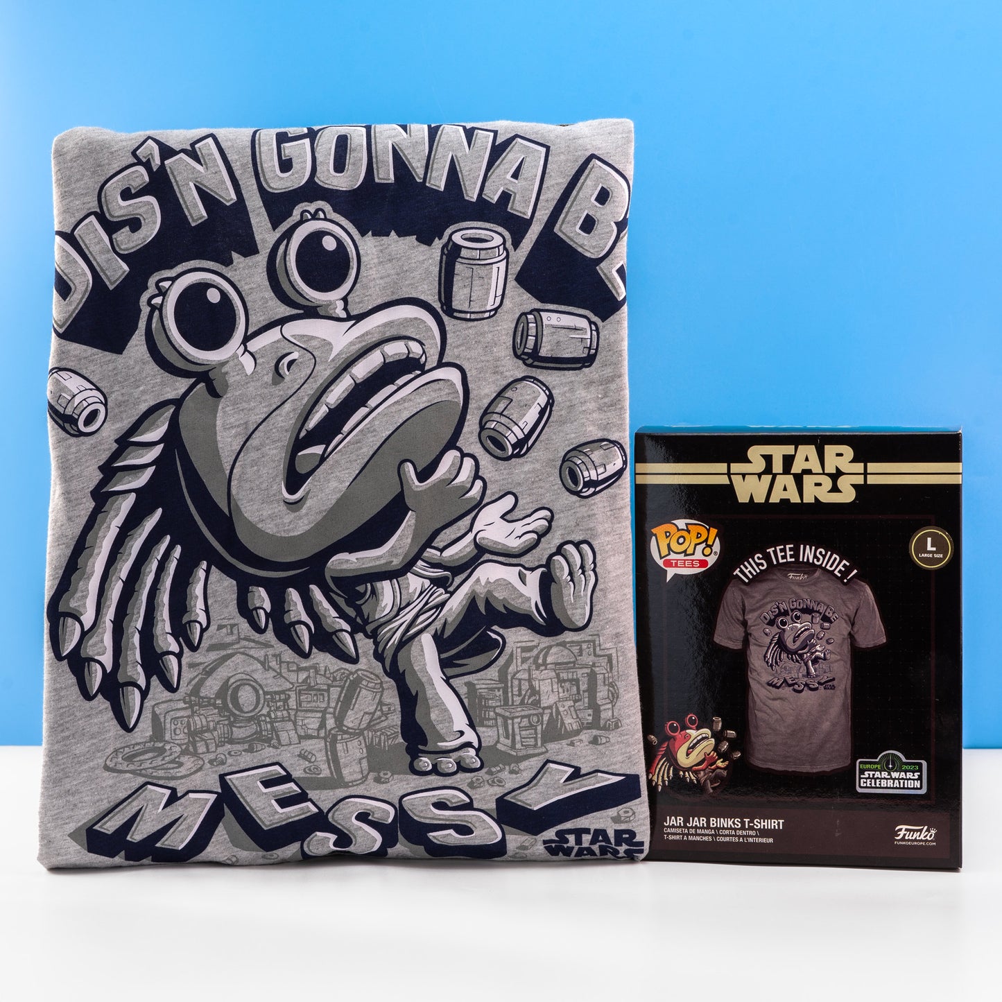 Star Wars Jar Jar Binks Messy Funko Boxed Tee