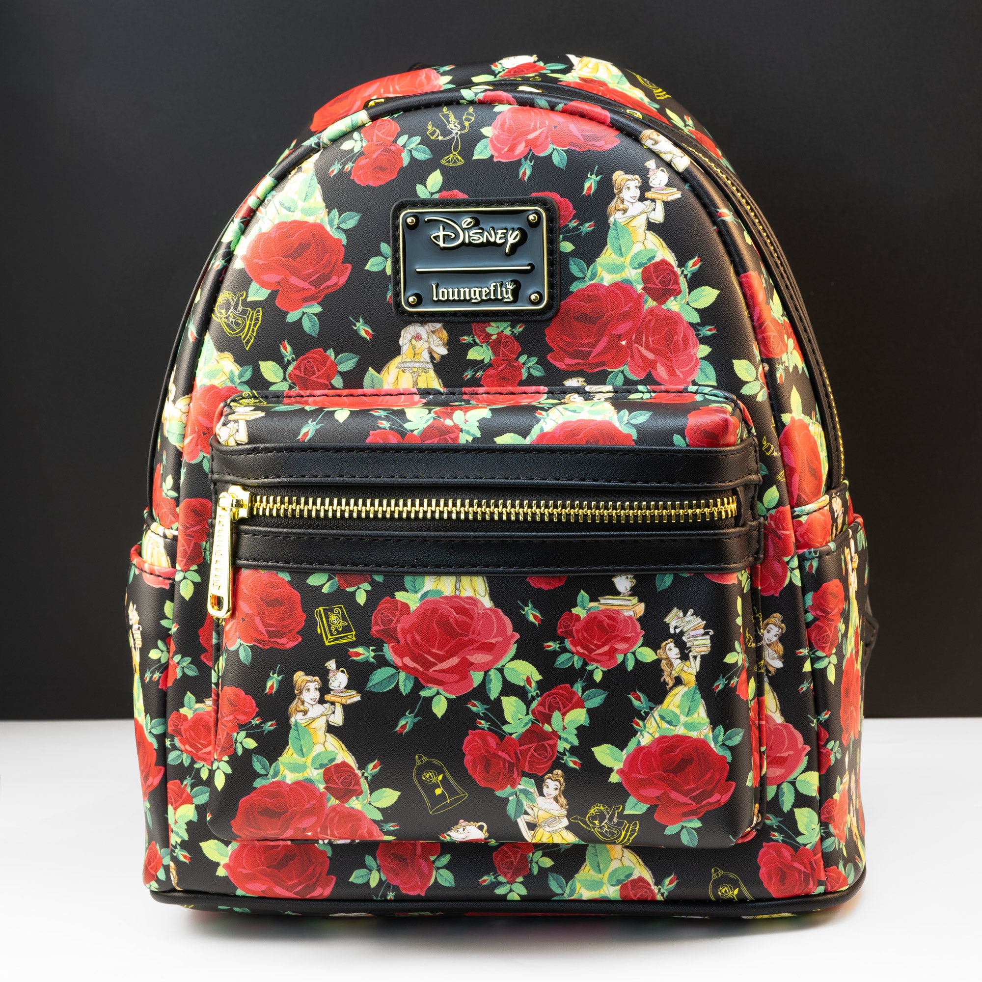 Loungefly x Disney Beauty and the Beast Belle Roses Mini Backpack