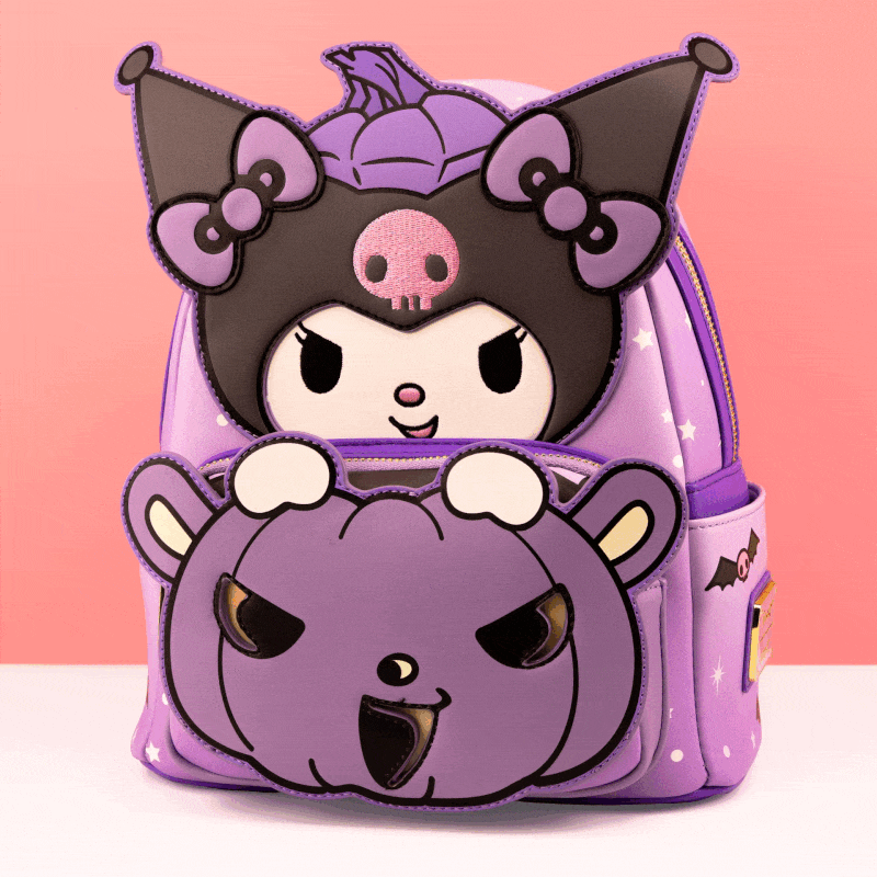 Loungefly x Sanrio Kuromi Pumpkin Mini Backpack