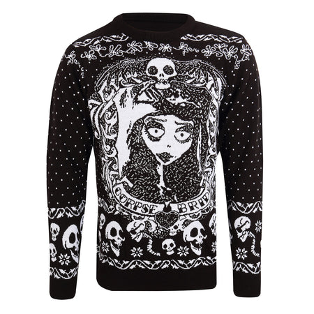 Corpse Bride Bride Skulls Knitted Christmas Jumper