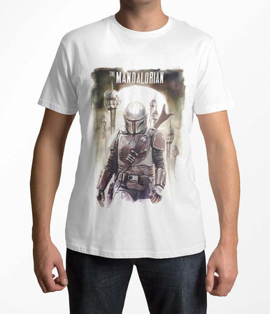 Star Wars The Mandalorian Trooper Head T-Shirt