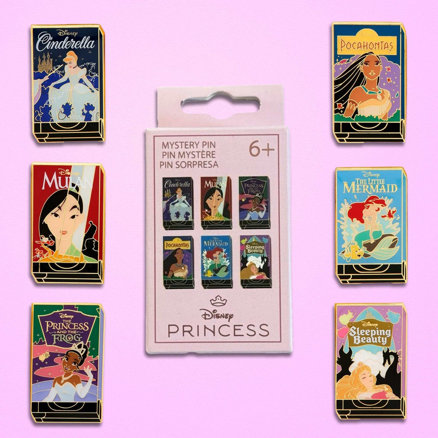 Loungefly x Disney Princess VHS Blind Box Mystery Pin