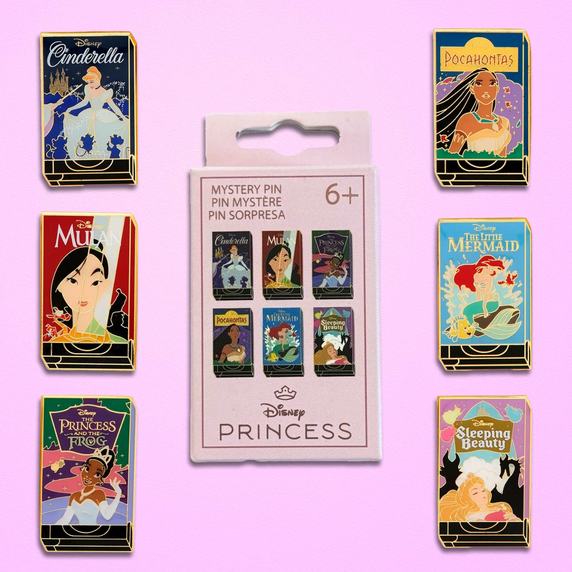 Loungefly x Disney Princess VHS Blind Box Mystery Pin