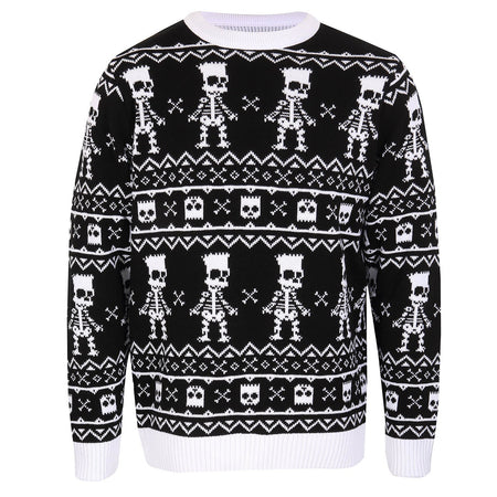 Simpsons Bart Skeleton Repeat Knitted Jumper