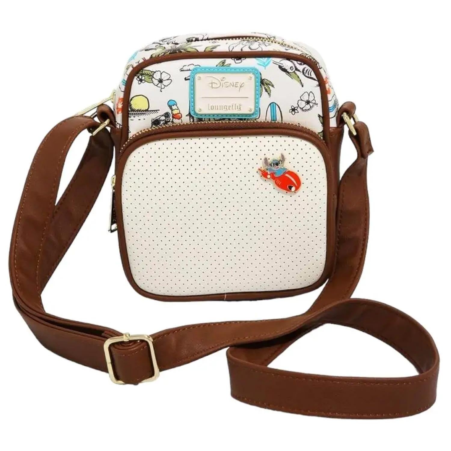 Loungefly x Disney Lilo and Stitch Aloha Pin Collector Crossbody Bag