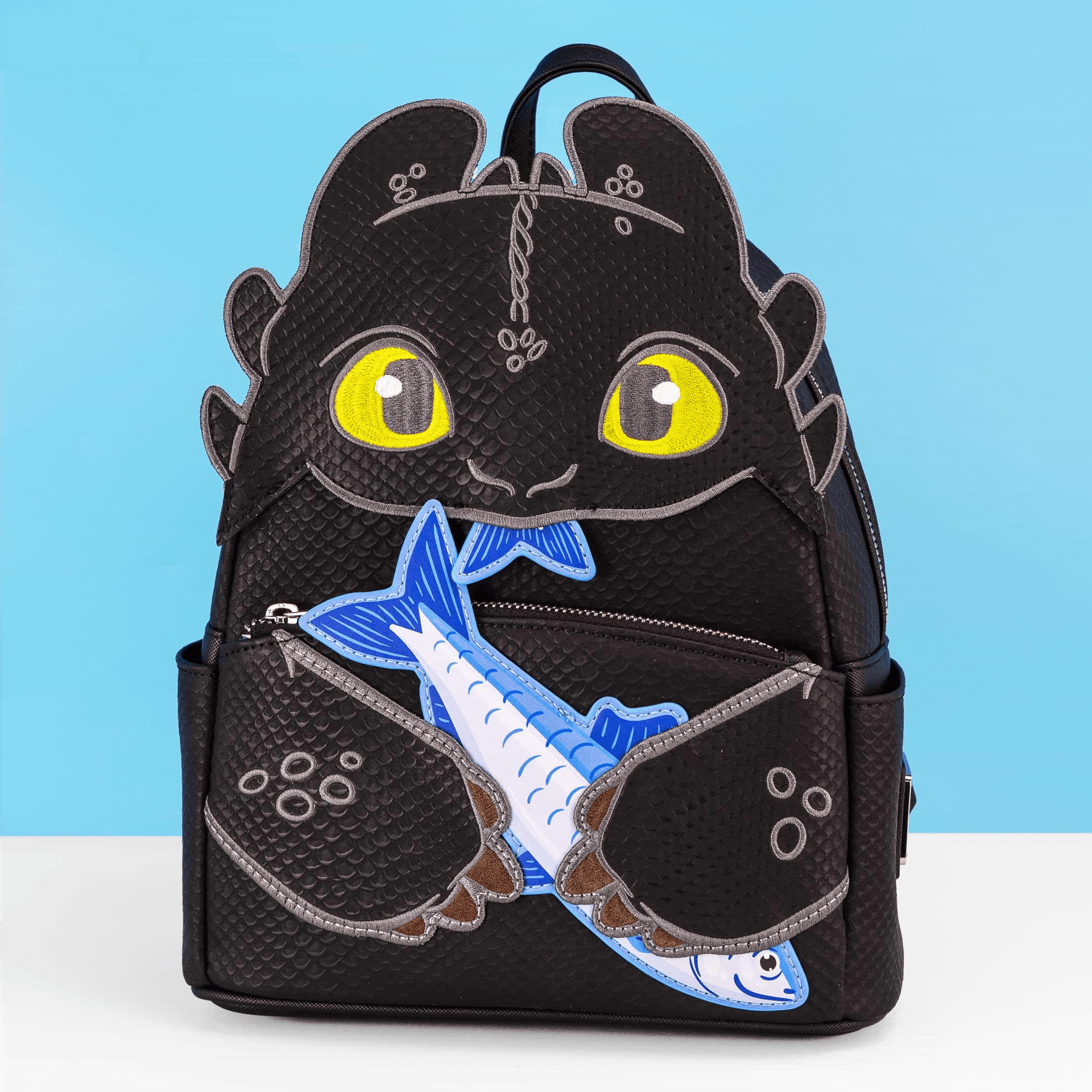 Loungefly x How to Train Your Dragon Toothless with Fish Mini Backpack
