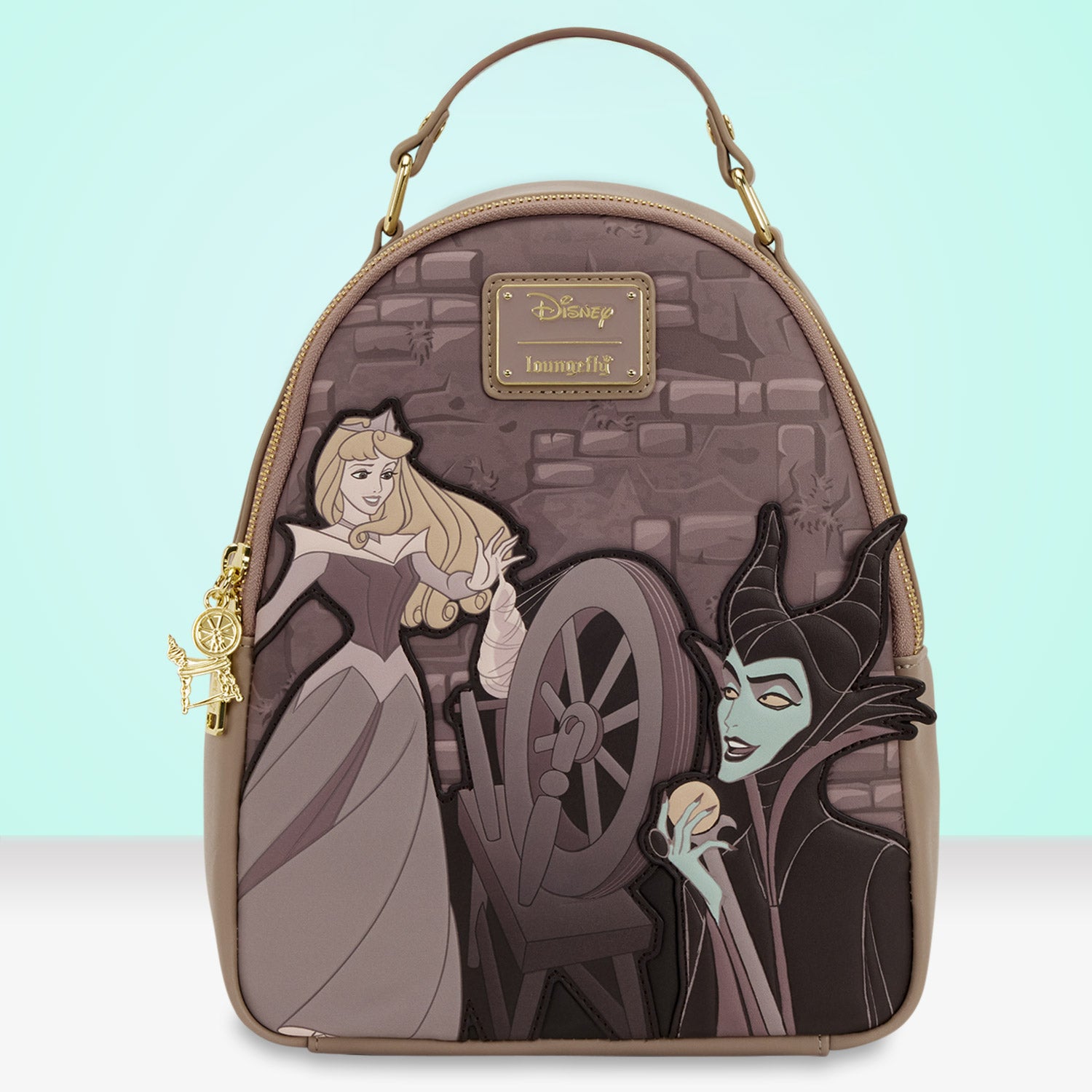 Loungefly x Disney Sleeping Beauty Spinning Wheel Mini Backpack
