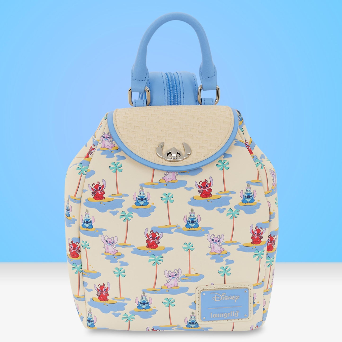 Loungefly x Disney Lilo & Stitch Stitch, Angel, & Leroy Micro Mini Backpack