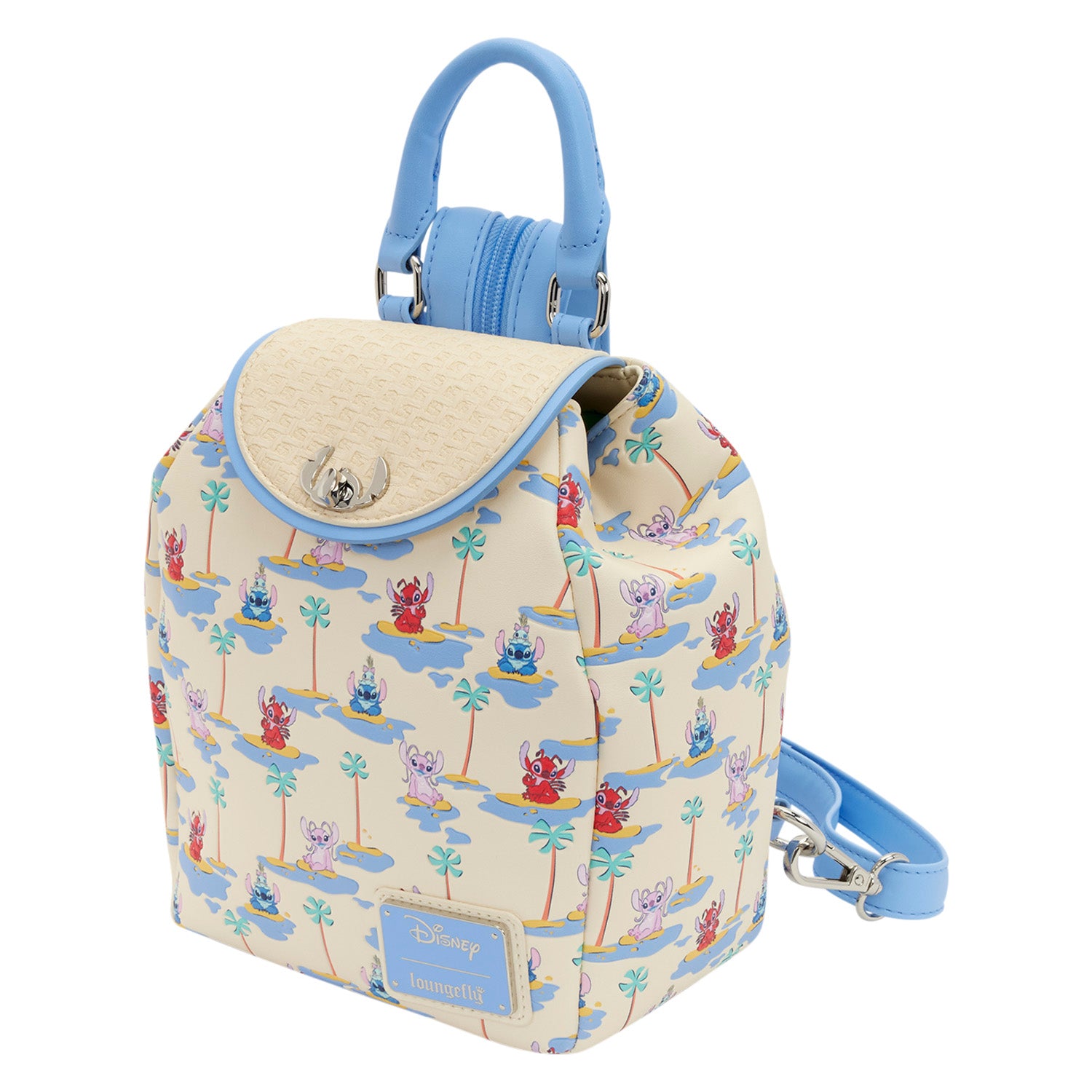 Loungefly x Disney Lilo & Stitch Stitch, Angel, & Leroy Micro Mini Backpack