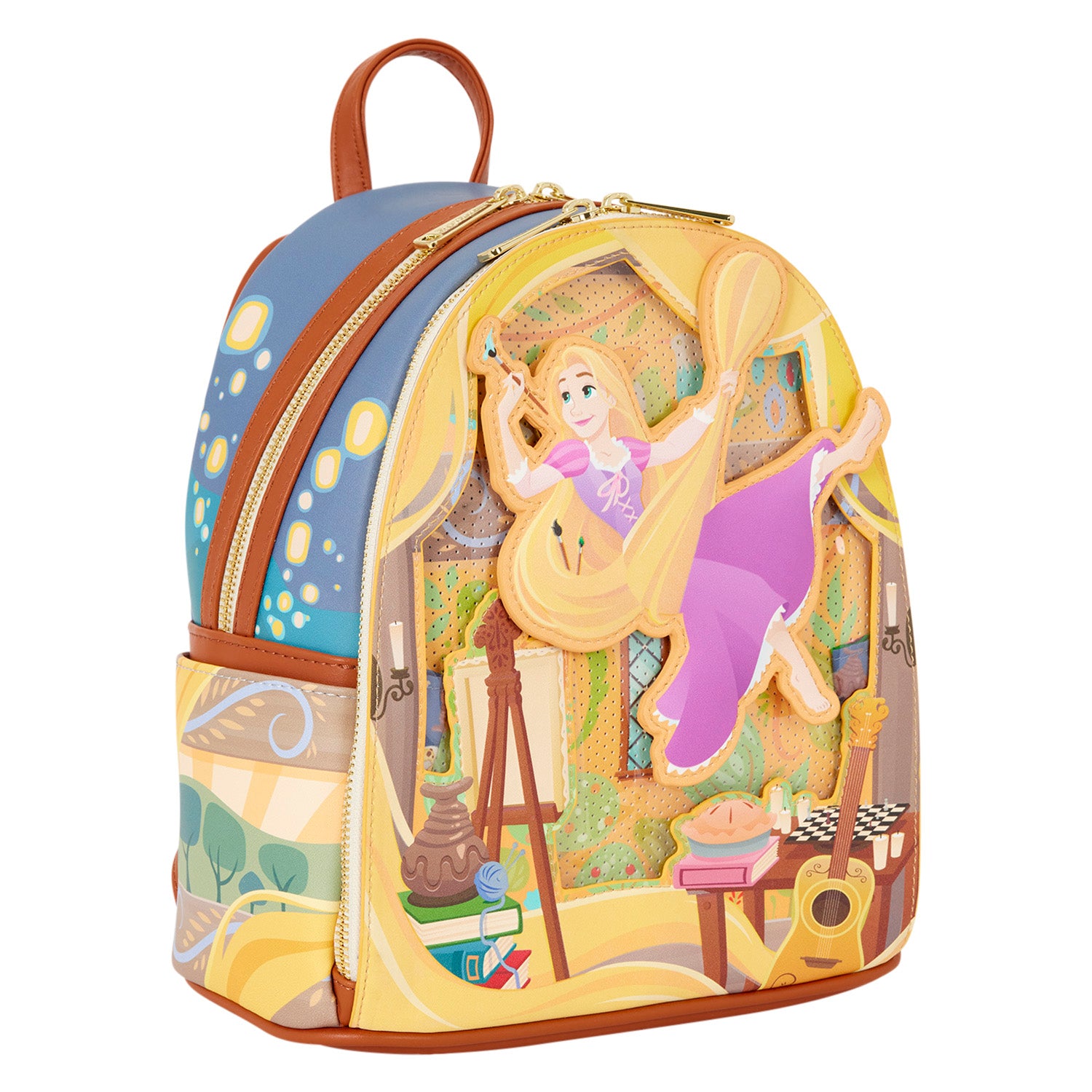 Loungefly x Disney Tangled Rapunzel Painting Mini Backpack
