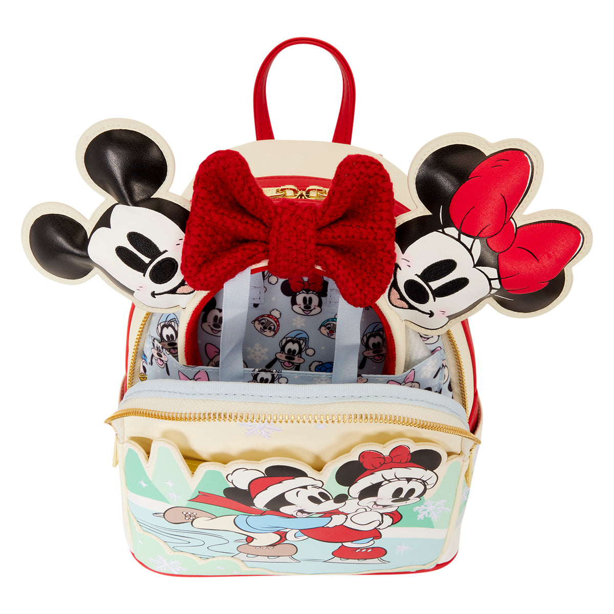 Loungefly x Disney Mickey & Friends Ice Skating Mini Backpack with Headband Holder
