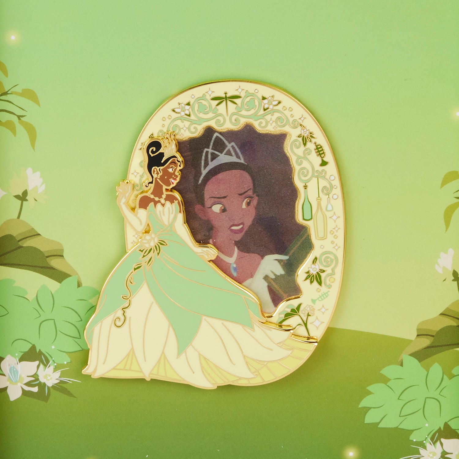 Loungefly x Disney Princess and The Frog Princess Tiana Lenticular 3-Inch Pin