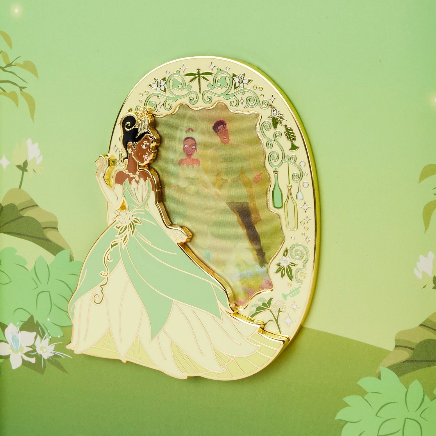 Loungefly x Disney Princess and The Frog Princess Tiana Lenticular 3-Inch Pin