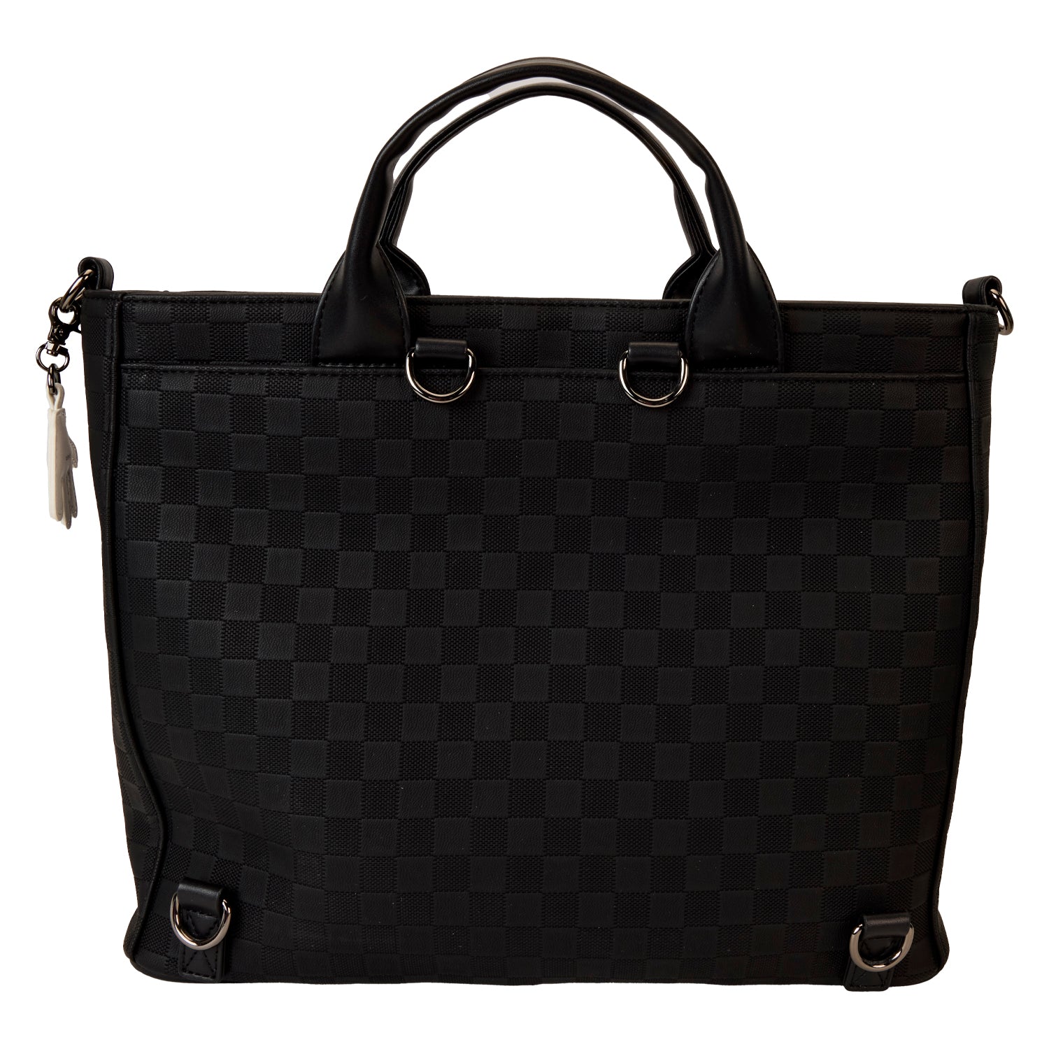 Loungefly x Disney Mickey Ear Black Damier Convertible Tote Bag