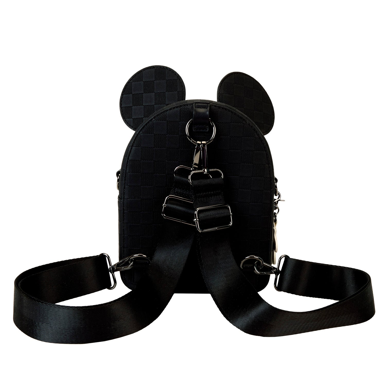 Loungefly x Disney Mickey Ear Black Damier Convertible Crossbody